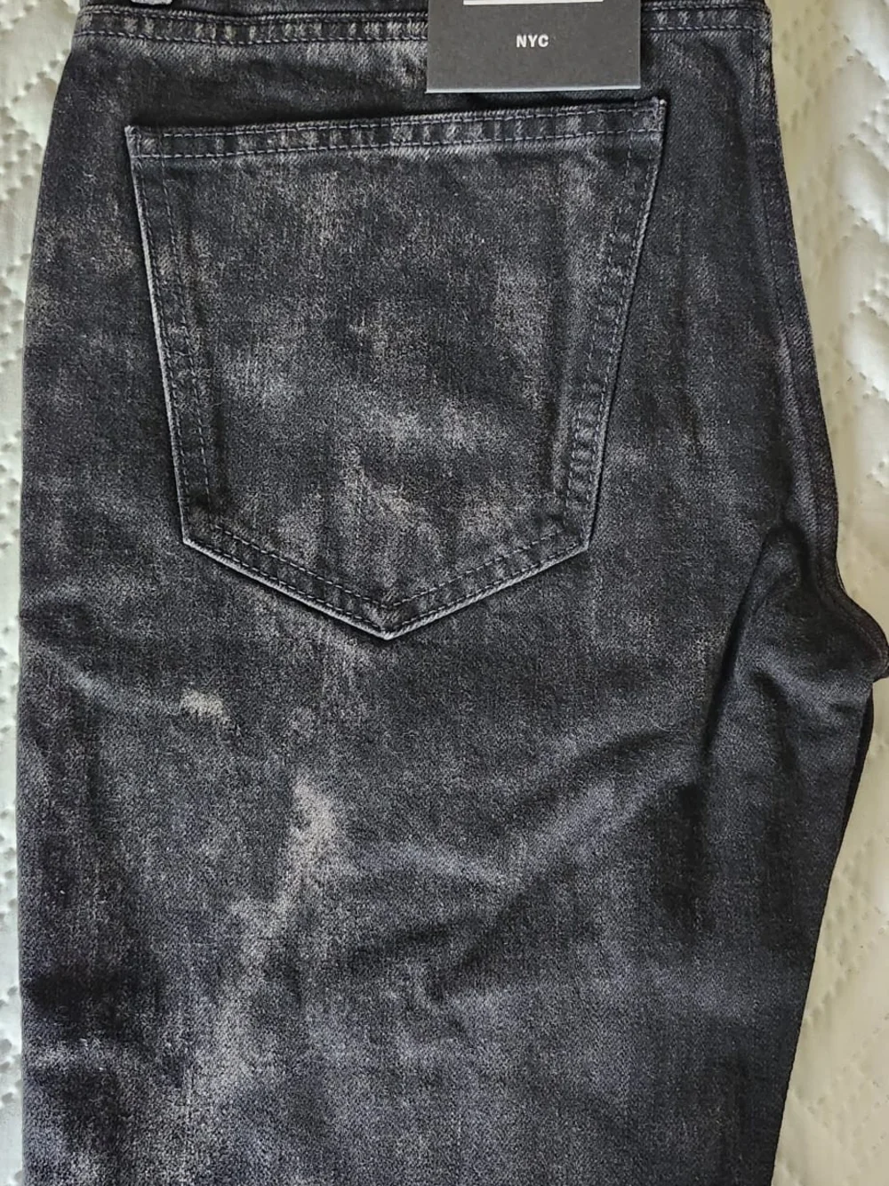 BLK DNM Men's Black Acid-Wash Jeans